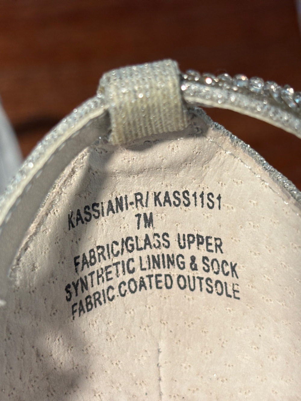 Steve Madden Kassiani Silver Crystal Platform Sandals size 7 - Picture 8 of 8